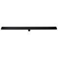 Alfi Brand 47" Black Matte Brushed, SS, Linear Shower Drain with Solid Cover ABLD47B-BM
